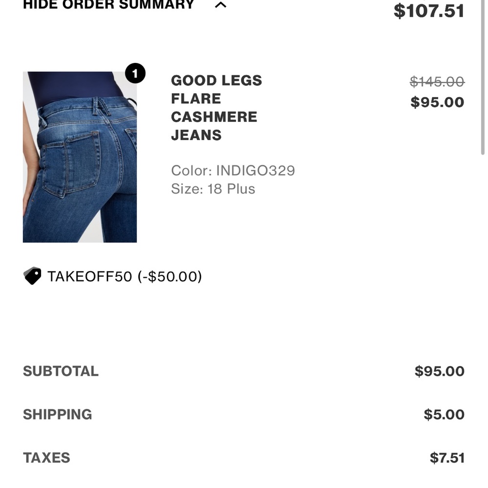 Good American Blue Denim Jeans